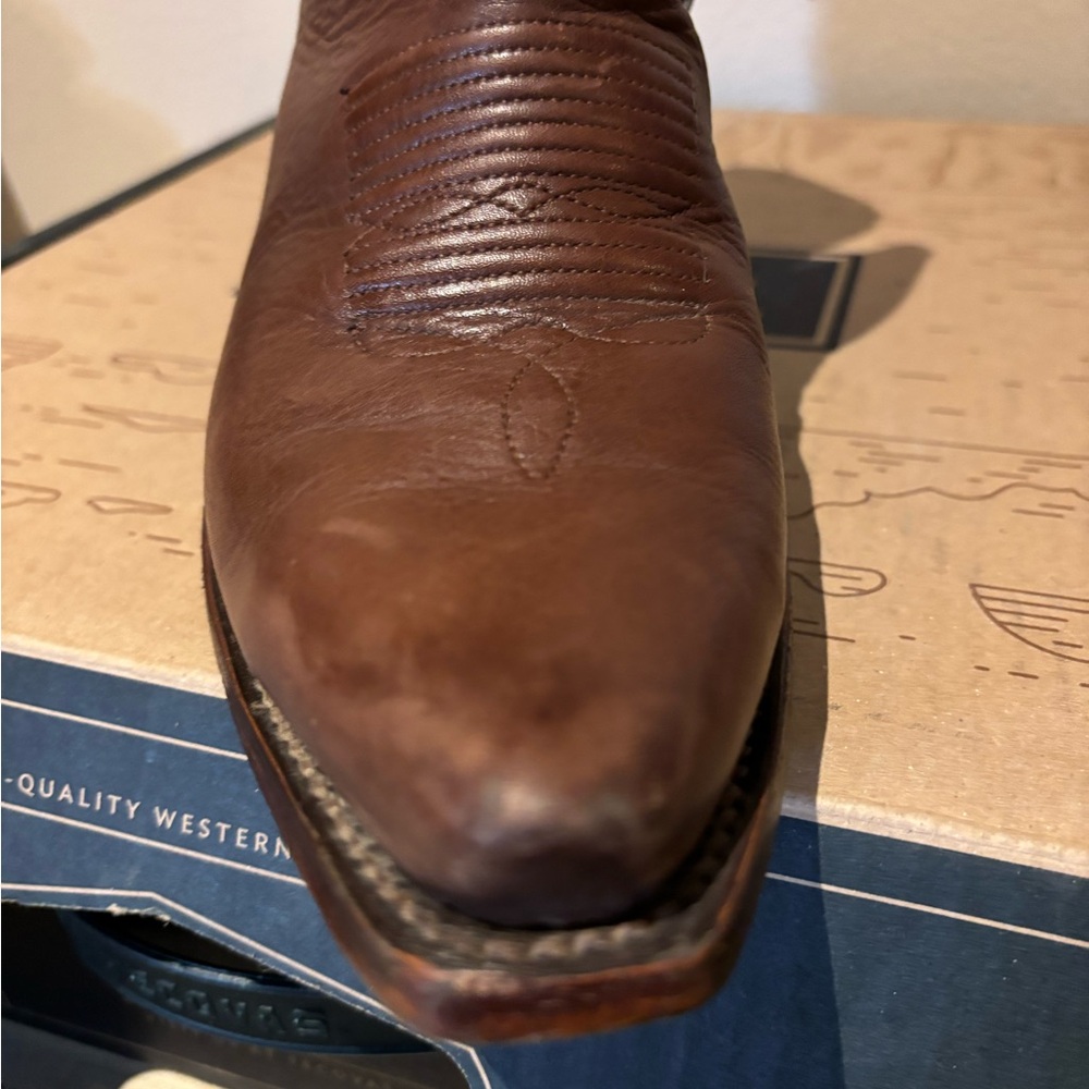 Tecovas Chestnut Leather Ankle Booties - Picture 6 of 13